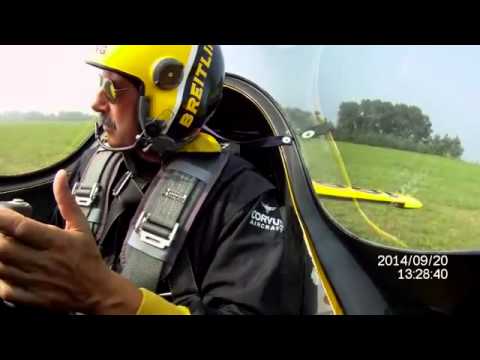 Francesco Fornabaio flying the Breitling Xtreme 3000 flying Display at Jesolo Air Extreme 2014