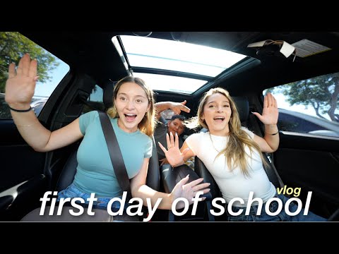 FIRST DAY OF SCHOOL VLOG... | driving to school + BTS supplies shopping