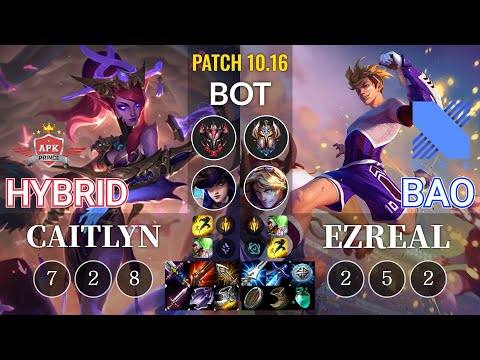 APK HyBrid Caitlyn vs DRX BAO Ezreal Bot - KR Patch 10.16