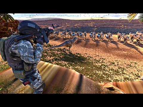 3,000,000 Orc Warriors attack Endangered TREX FAMILY - Epic Battle Simulator 2 - UEBS 2