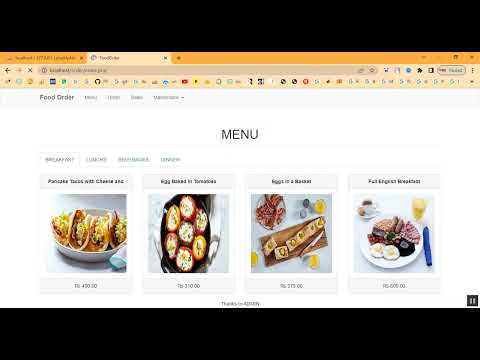 Food Order in PHP Application Projects
