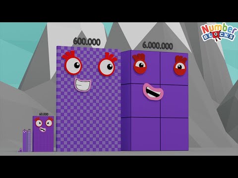 Looking for Numberblocks Comparison 6 to 6,000,000 GIANT Numberblocks Number Pattern Colourblocks