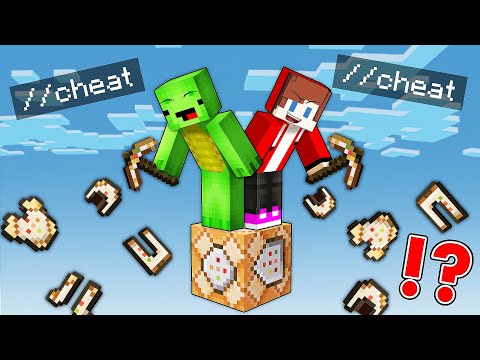 JJ and Mikey SURVIVE on ONE Command Block! Challenge - Minecraft (Maizen)