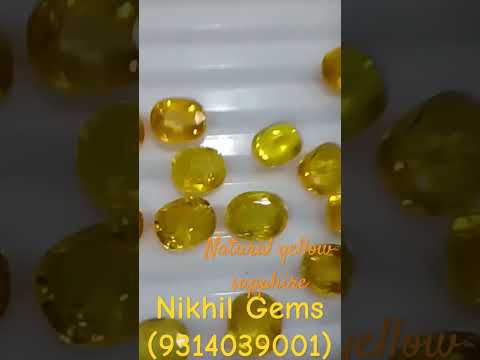 Oval Party Wear Natural Yellow Sapphire Pukhraj, 46 Cts at ₹ 3000