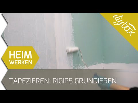 Before wallpapering - prime the plasterboard