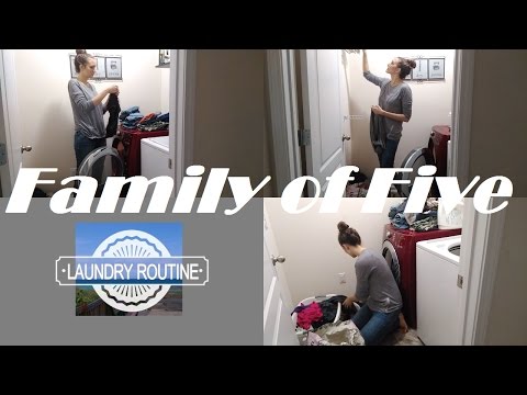 LAUNDRY ROUTINE + TIPS / FAMILY OF FIVE Video