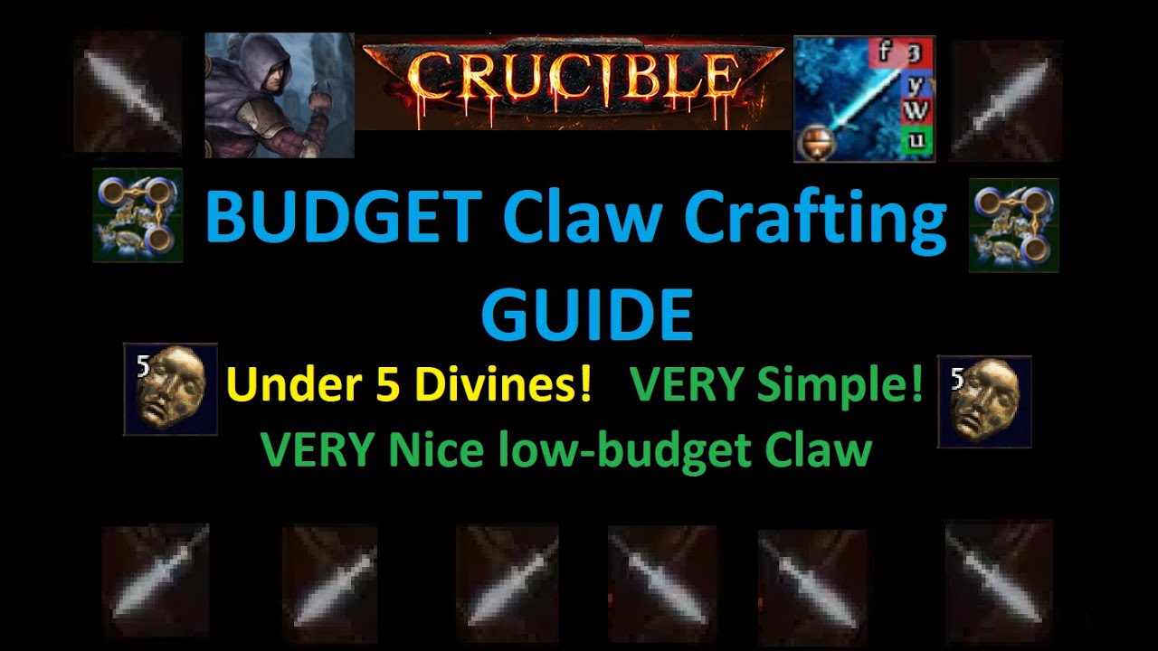 3.21 Crucible - BUDGET Claw Crafting Guide for Frost Blades - Make an AWESOME claw for ~4-5 Div!