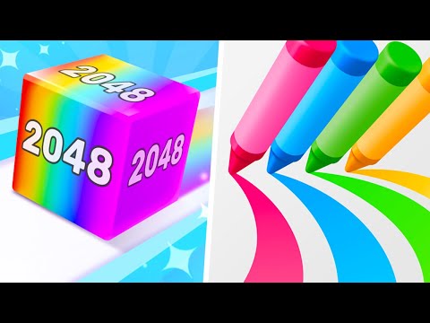 Chain 2048 vs Crayon Rush 3D - Max Level Gameplay (Part 1)
