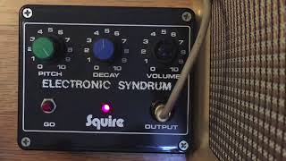 very RARE analogue 'Squire ELECTRONIC SYNDRUM' Synth Drum •Pitch, Decay, Volume, Output