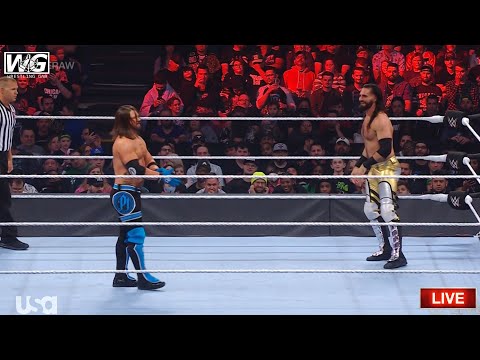 AJ Styles vs. Seth Rollins WWE RAW  Live, March 21st 2022