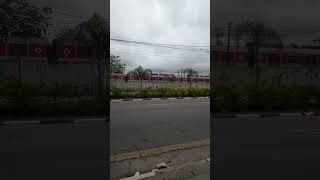 Trem da CPTM CAF S084 Passando Pela Região de Suzano