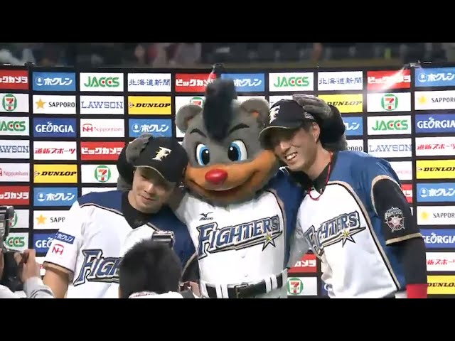 ファイターズ・近藤選手・岡選手ヒーローインタビュー 2015/4/24 F-Bs