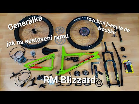 Generálka kola Rock Machine Blizzard - sestavení rámu