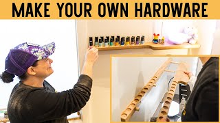EASY DIY floating shelf for Essential Oils | Make your own hardware and complete in a weekend!