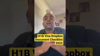 H1B Visa Dropbox Appointment 2022 | Document Checklist #shorts #youtube #youtubeshorts