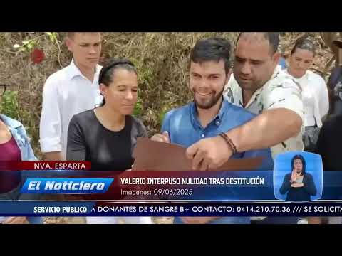 José Gregorio Valerio denunció su destitución en Nueva Esparta - El Noticiero emisión meridiana