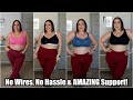 Plus Size Bras For Maximum Support All Day Comfort Seamless Wire Free Comfelie Bra Try On