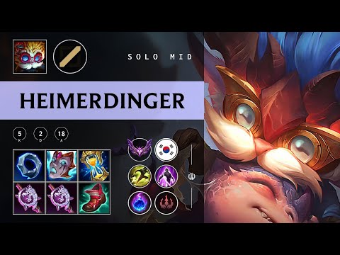 Heimerdinger Mid vs Galio - KR Master Patch 25.24