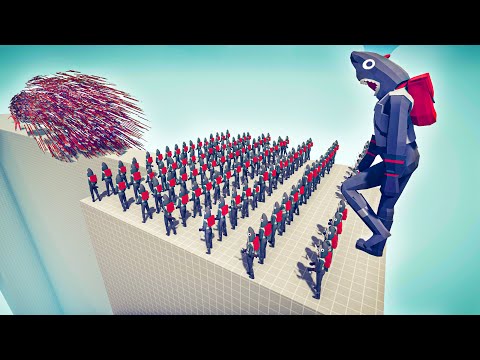 100x HUNGRY SHARK + GIANT vs EVERY GOD - 🏹Totally Accurate Battle Simulator TABS