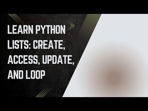 1_learn Python Lists Create Access Update And Loop