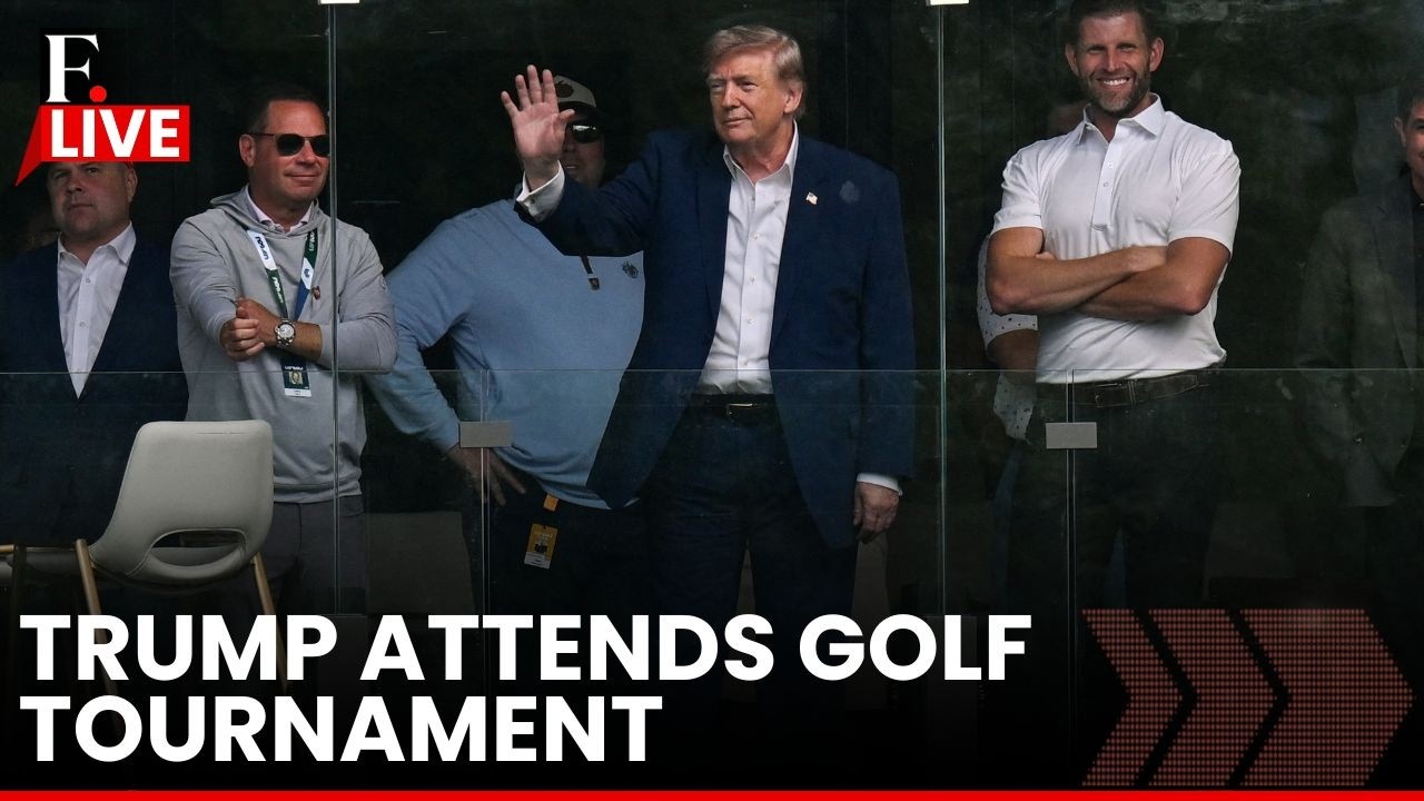 US President Donald Trump attends LIV Golf tournament in Washington DC | TRUMP LIVE