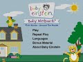 Baby Einstein Baby Wordsworth 2007 DVD Menu