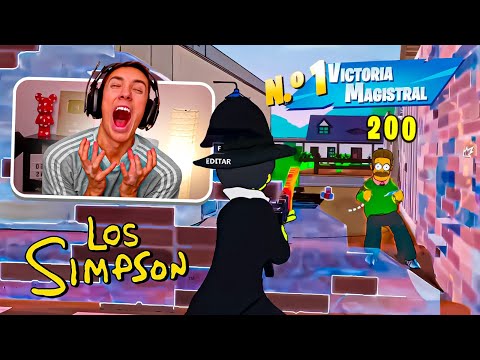 This is how I SUFFERED for MY FIRST VICTORY in FORTNITE x THE SIMPSONS...