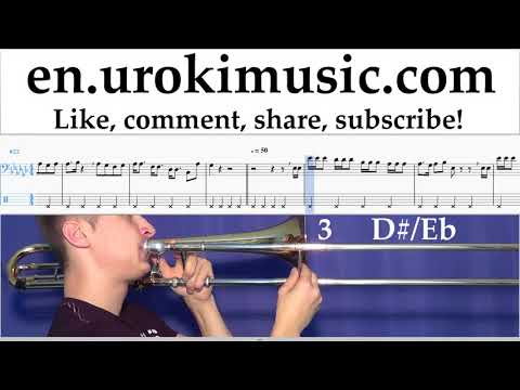 How to Play Trombone Charlie Puth - Attention Tabs Part#2 um-i352