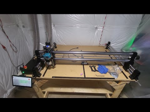 My  OneFinity journeyman x50 CNC machine installed #signs #signshop #prints