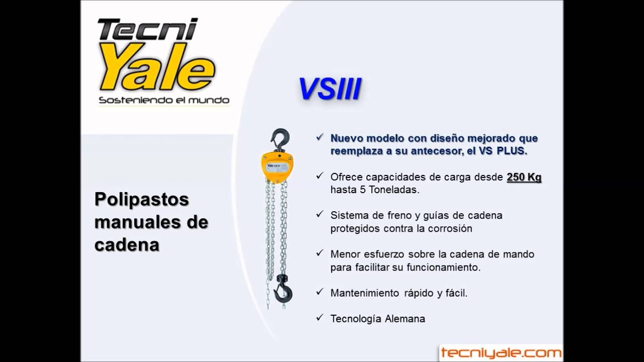polipastos manuales de cadena Yale