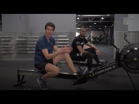 FAT-BURN cardio training on a rowing machine