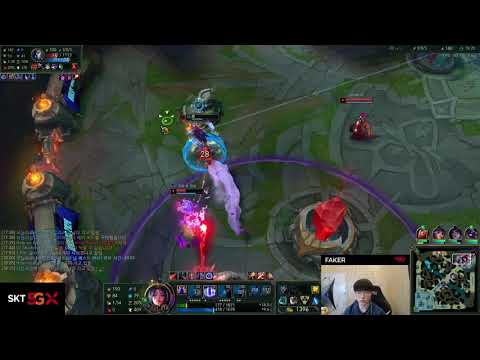 Highlights T1 Faker play Irelia  vs Galio Mid KDA 12/2/8