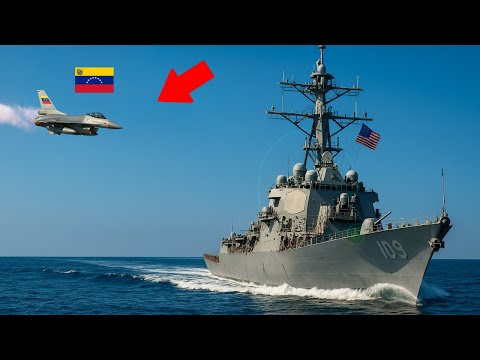 Venezuelan F-16 Fighter Jets Fly TOO CLOSE to US Navy Ship – BIG MISTAKE