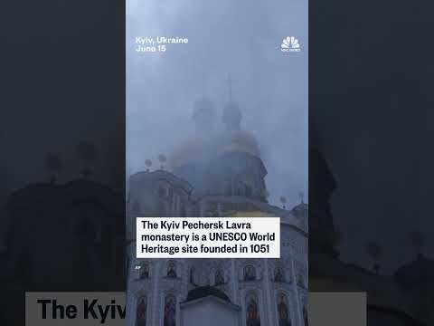 Fire engulfs historic Ukrainian monastery after strikes