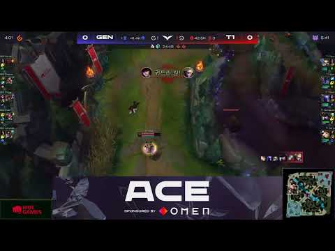 [T1 vs GenG] T1 Gumayusi gets Quadra Kill on Caitlyn | 2022 LCK Spring Finals - Game 1