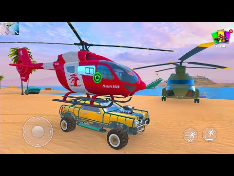 Cargo Helicopter and Monster Muscle Car Open World Simulator - Android IOS Gameplay.