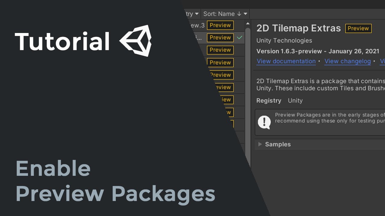 Unity - How to Install Preview Packages