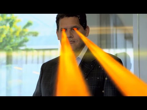 Wario dies after being shot by Reggie Fils-A-mech