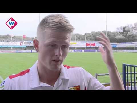 Noordwijk-speler Maik van Zanten na afloop van Quick Boys - Noordwijk