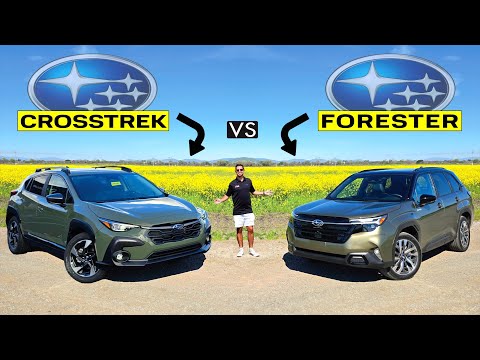 Thumbnail for BEST SUBARU SUV?? -- 2025 Subaru Forester vs. 2025 Subaru Crosstrek: Comparison by Subaru