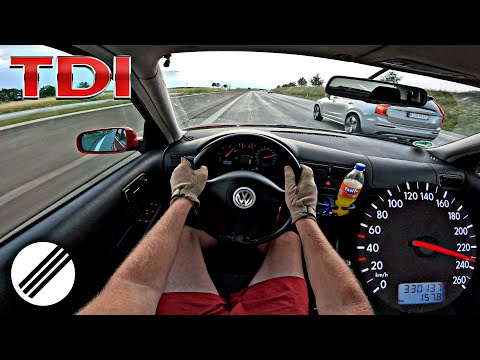 VW Golf IV 1.9 TDI 150HP TOP SPEED DRIVE ON GERMAN AUTOBAHN 🏎