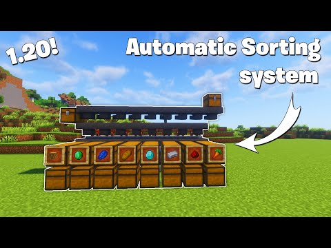 Minecraft EASY Automatic Sorting System 1.20 Tutorial
