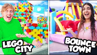 Last to leave LEGO vs BOUNCE house city Wins $10,000!