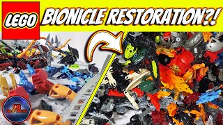 YouTube thumbnail: Epic BIONICLE Collection RESTORED!! Part 1: Bionicle in the Bath [LEGO BIONICLE]