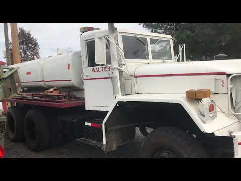 Tanker truck 5 cold start G.I. Old army truck
