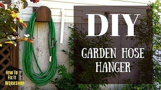 Garden Hose Hanger from Scrap Wood