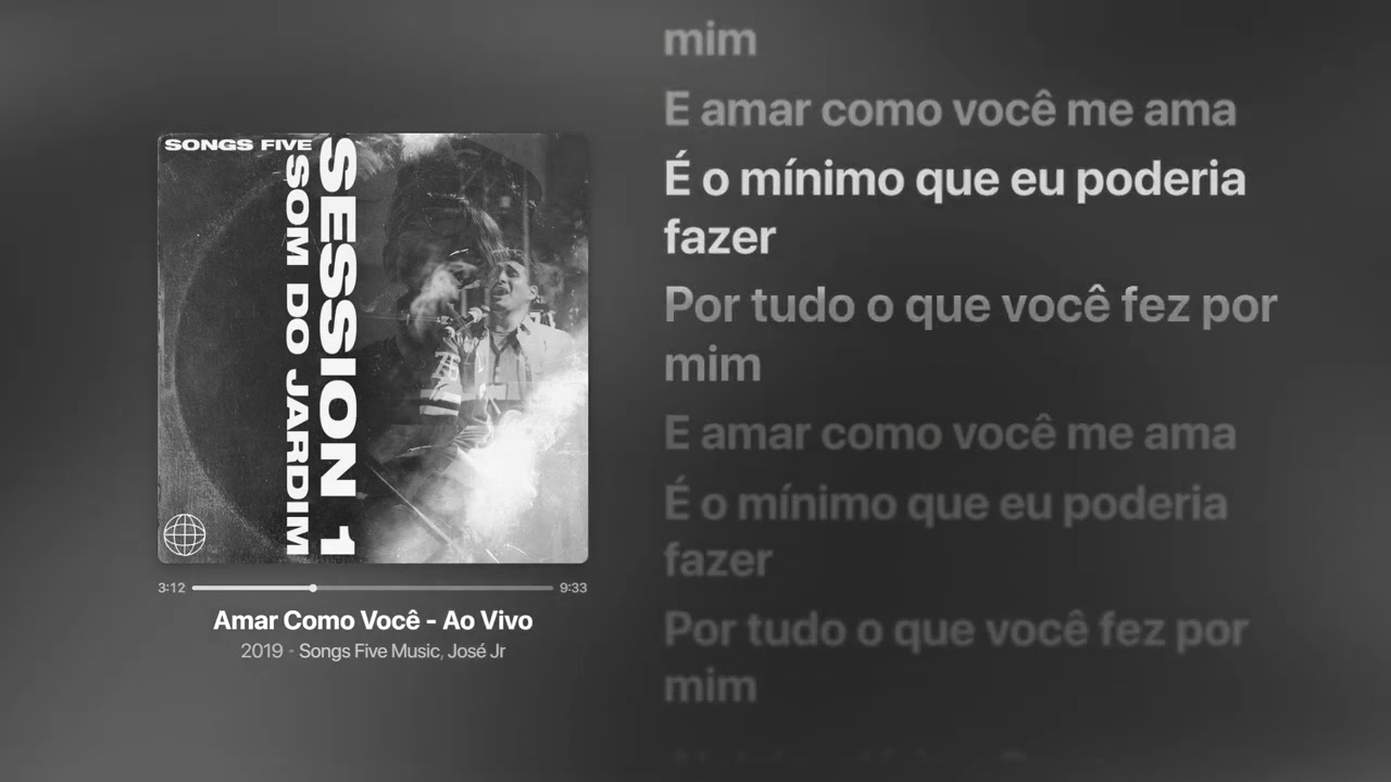 José Jr, Songs Five Music - Amar como você | Letra da Música