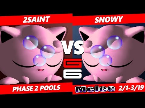 Genesis 6 SSBM - 2Saint (Jigglypuff) VS Snowy (Jigglypuff) Smash Melee R2 Pools