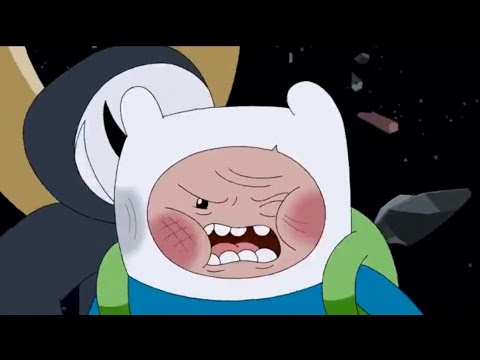 Finn gets beaten up- Adventure Time distant lands together again