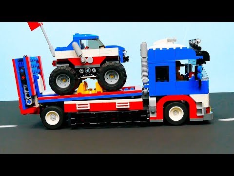 Lego Monster Truck and transporter car